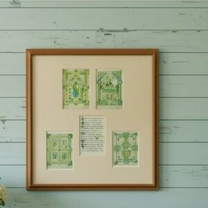 Vintage Irish Manuscript Collage Prints Book of Kels Celtic Bible Art